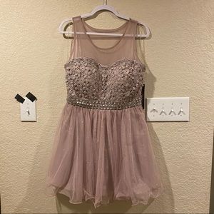 My Michelle 🖤 Juniors Mauve Sparkle Dress